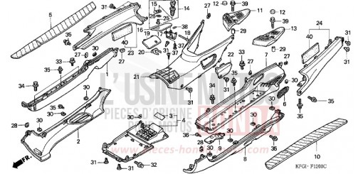 TOLE DE PLANCHER/CACHE CENTRAL FES250Y de 2000
